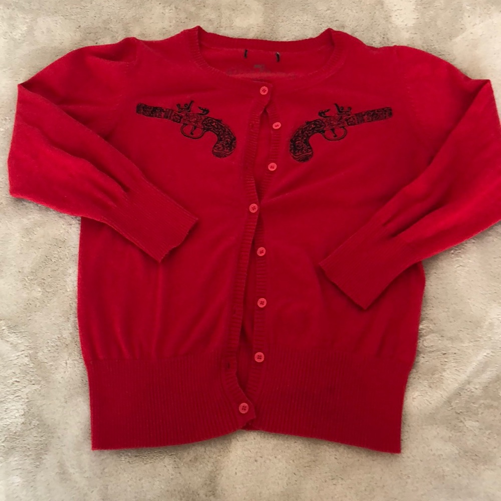 EUC Se7en Deadly Quick Shot Cardigan